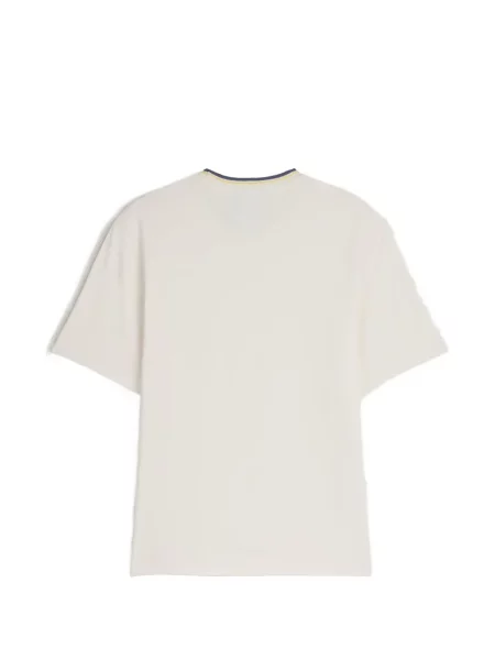 Tricou Adidas cu imagine alergare cu dungi alb