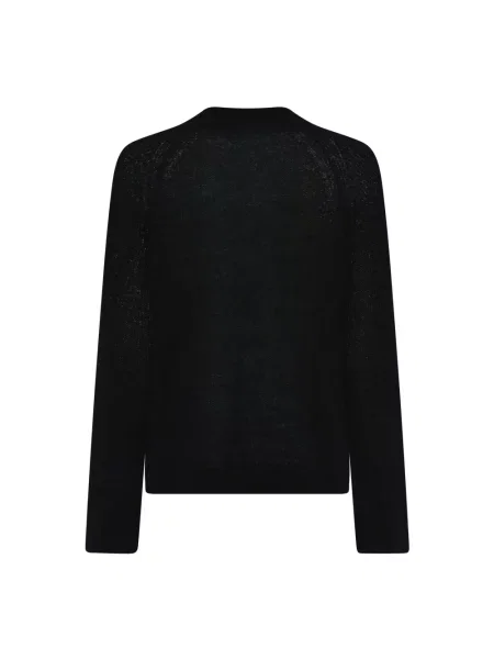 Dzianinowy puszyste sweter Bruuns Bazaar czarny