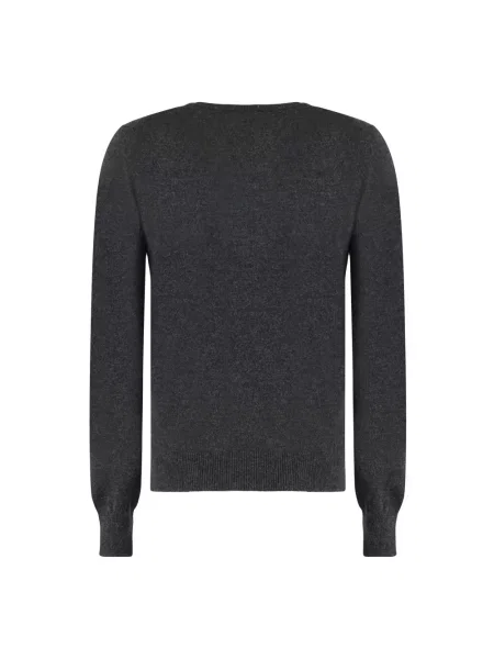 Sweter Malo z dekoltem w serek szary