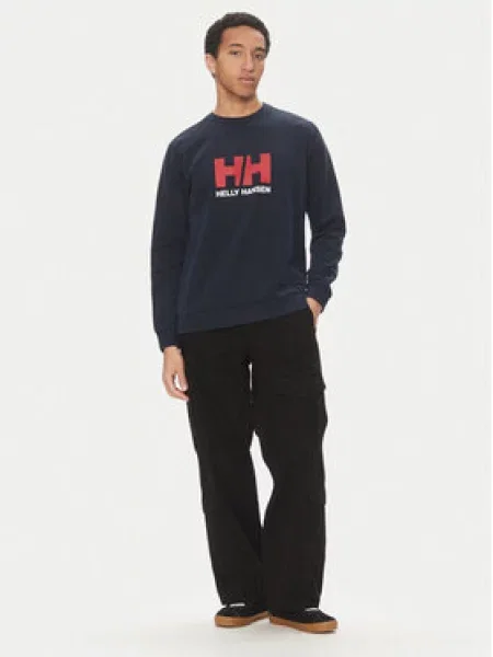 Helly Hansen Mikina Logo Crew Tmavomodrá