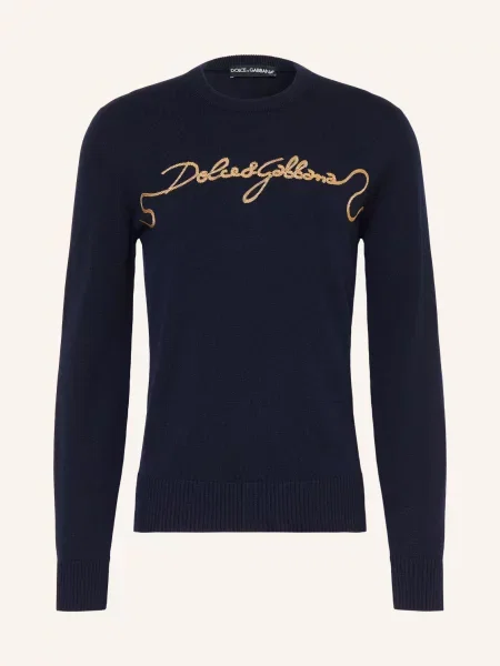 Dolce & Gabbana Sweter blau beżowy