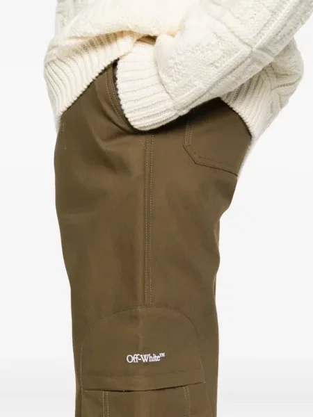 Pantaloni cargo Off-white alb
