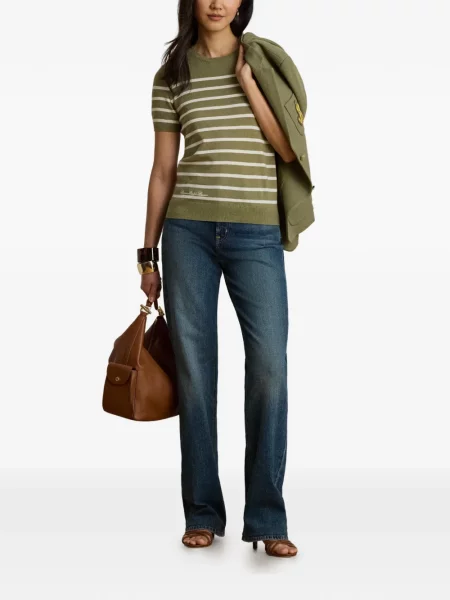 Scurt tricou Lauren Ralph Lauren verde