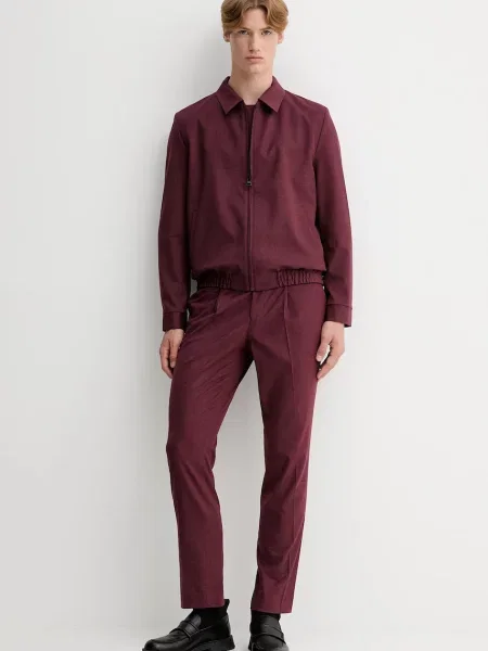 Демисезонная куртка Hugo бордовая