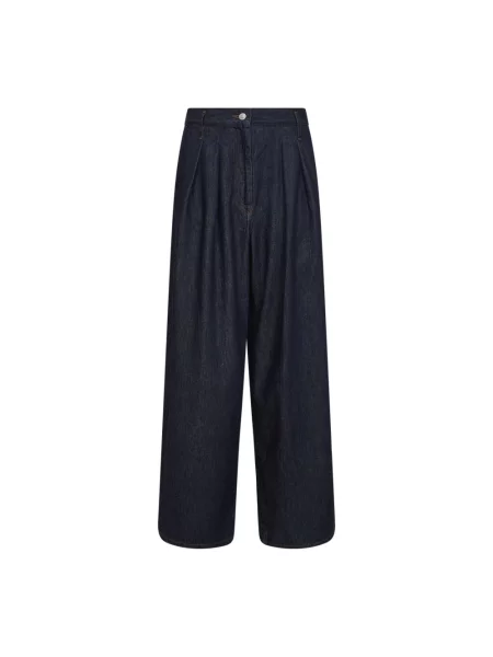 Szerokie jeansy Dries Van Noten niebieskie