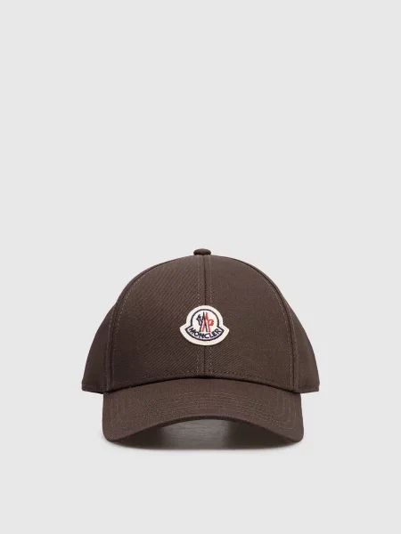 Кепка з нашивкою логотипа Moncler коричнева