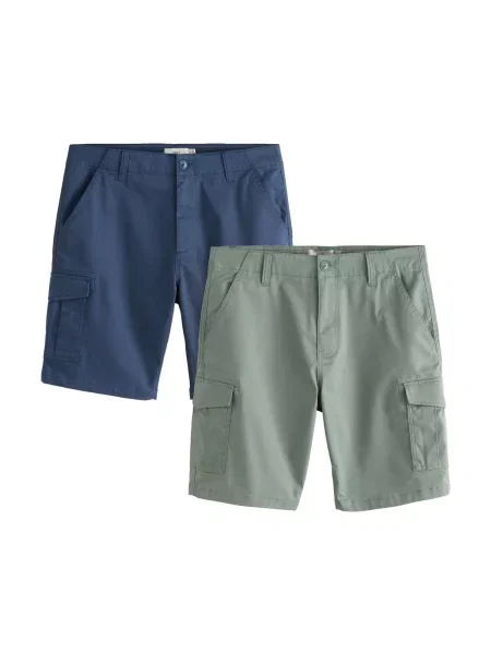 Next Pantaloni cu gențiană / verde jad albastru