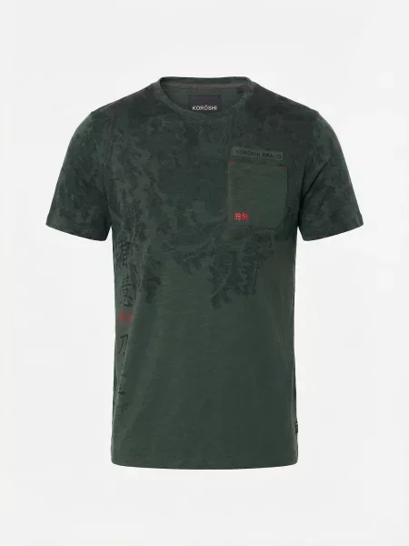 KOROSHI Tričko tmavě zelená
