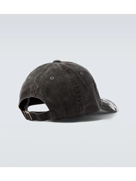 Șapcă Acne Studios din țesătură twill cu autograf negru