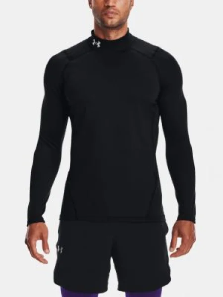 Under Armour CG Armour Fitted Mock Póló Fekete fehér