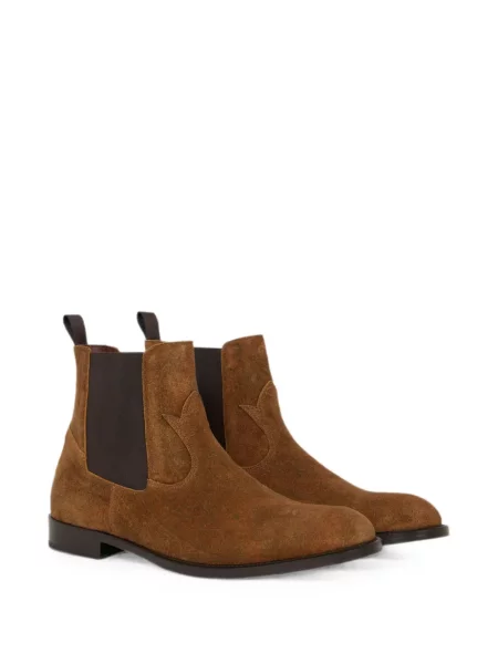 Botine chelsea Etro din piele de căprioară maro