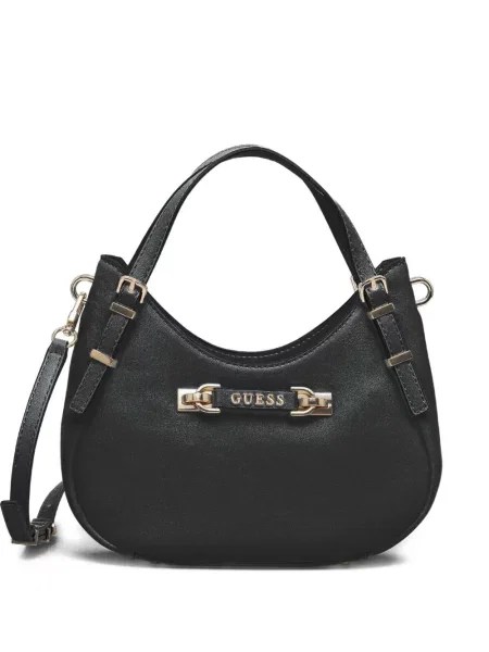 Geantă shopper Guess cu cataramă negru