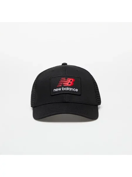 Шапка с козирка New Balance с апликация черно
