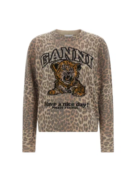 Sweter Ganni beżowy