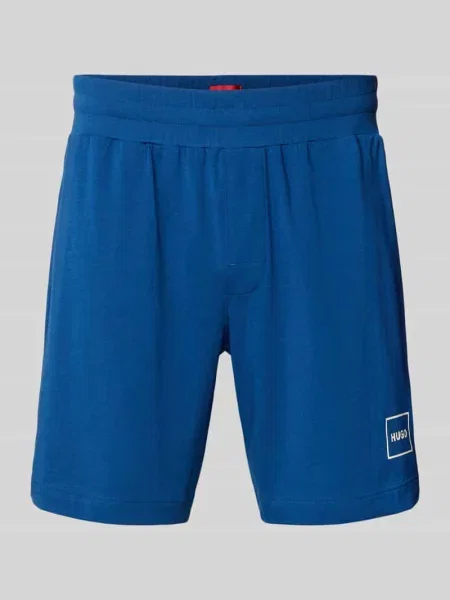 Szorty dresowe o kroju regular fit z mieszanki bawełny model LAZE SHORTS CW' Hugo niebieskie