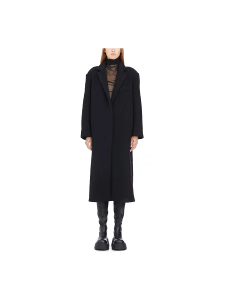 Długi płaszcz Andrea Ya'aqov wełniany czarny