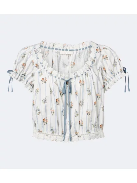 Top Dôen cu broderie alb