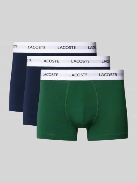 Bokserki Lacoste 3 pary black/green/navy blue zielone