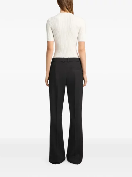 Gulerat tricou Courreges tricotate alb