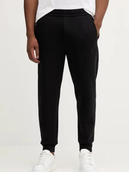 Emporio Armani pantaloni de trening cu imprimeu negru