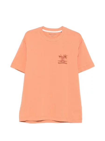 Tricou polo Marc O'polo cu broderie portocaliu