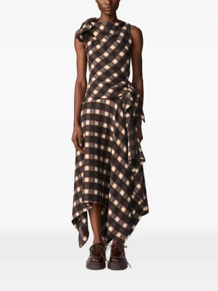 Rochie midi Monse asimetrică negru