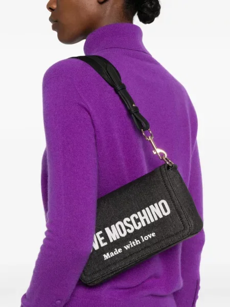 Geantă Love Moschino cu imagine negru