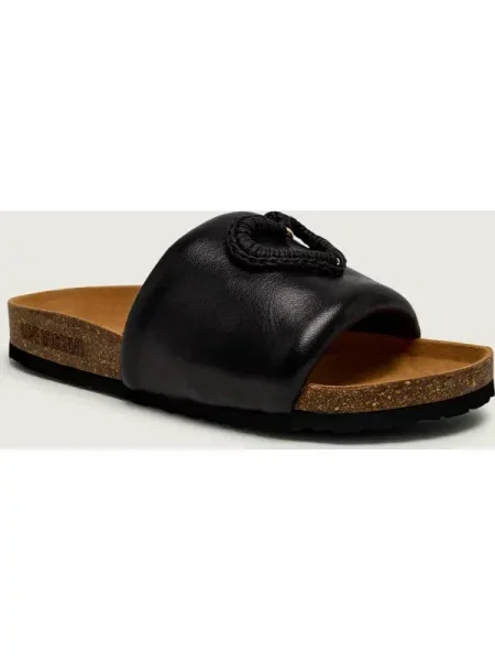 Love Moschino De piele șlapi negru