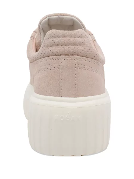 Sneakerși Hogan cu dungi cu platformă roz