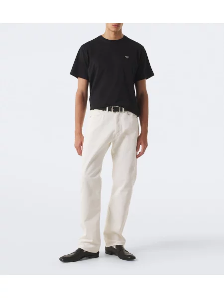 Tricou Prada din jerseu cu autograf negru