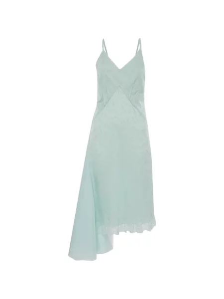 Rochie midi Victoria Beckham asimetrică albastru