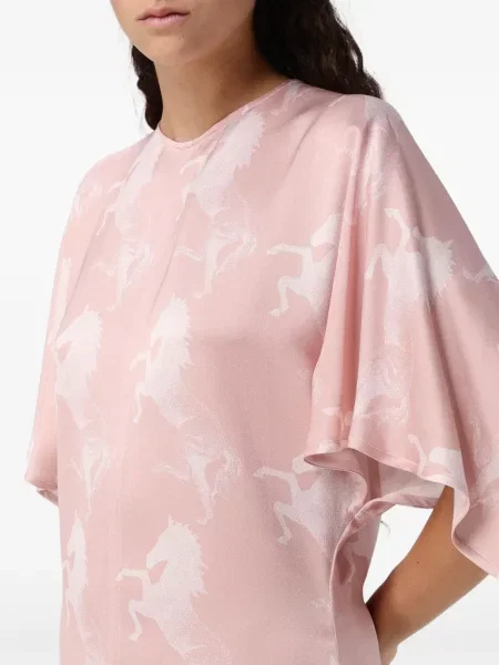 Midi šaty Stella Mccartney ružová