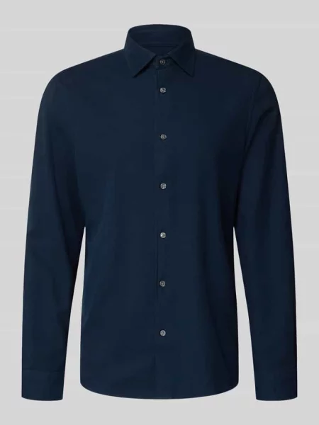Koszula casualowa o kroju regular fit z imitacją dzianiny Marc O'polo granatowa