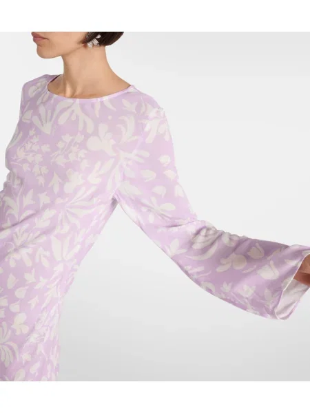 Rochie maxi Rixo cu imagine de costum violet