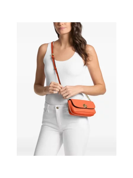 Body Michael Kors skórzany pomarańczowy