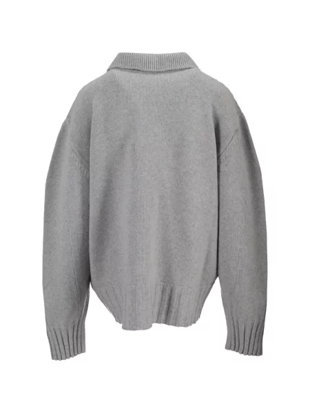 Gulerat cardigan The Attico gri