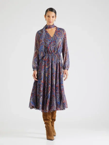 Lauren Ralph Lauren Rochie bleumarin / galben / roșu / murdar alb