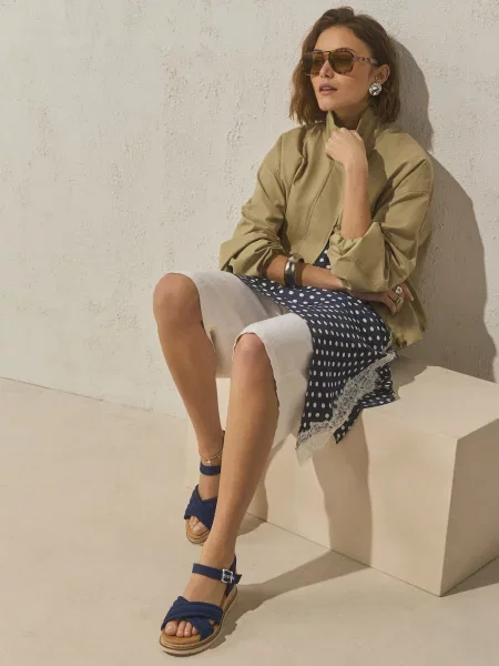 Next Sandale Forever Comfort bleumarin