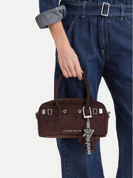 Τσάντα Guess Jeans καφέ