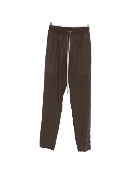 Stahovací šňůrka kalhoty Rick Owens hnědé