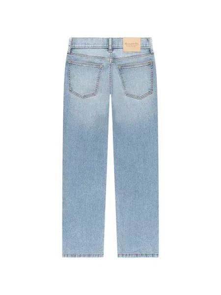 Jeansy straight leg dziecięce Abercrombie Fitch niebieskie