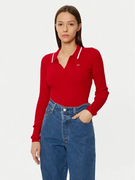 Tommy Jeans Pulover roșu