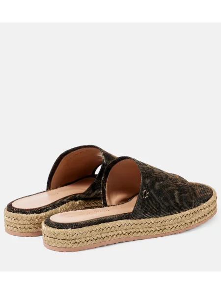 Espadrile Gianvito Rossi cu platformă cu imagine cu model leopard maro