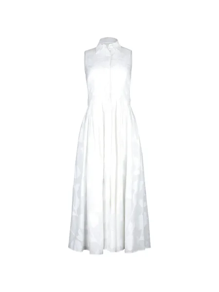 Koszulka Michael Kors Collection bez rękawów do kolan garniturowa biała