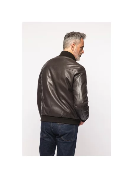 Kurtka skórzana The Jack Leathers brązowa