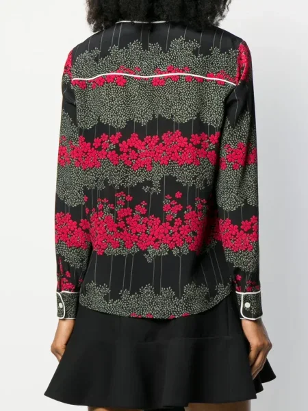 Риза Red Valentino с принт черно