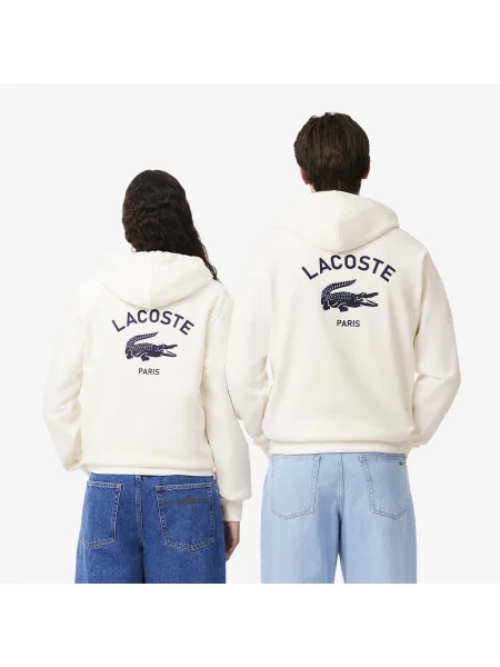 Lacoste Bluza Z Nadrukiem biała