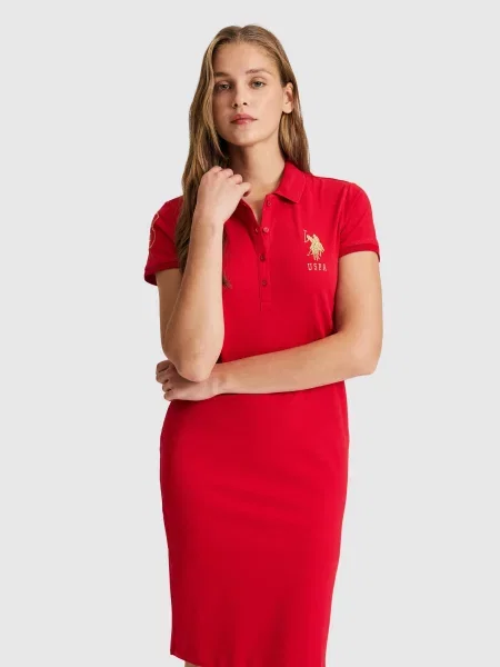 Платье мини U.s. Polo красное