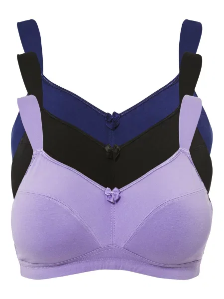 Bonprix Sutien bleumarin / mov deschis negru