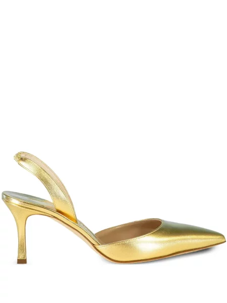 Pantofi cu toc Manolo Blahnik auriu